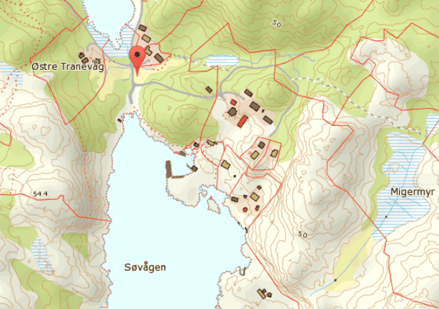 Karte von Tånevåg