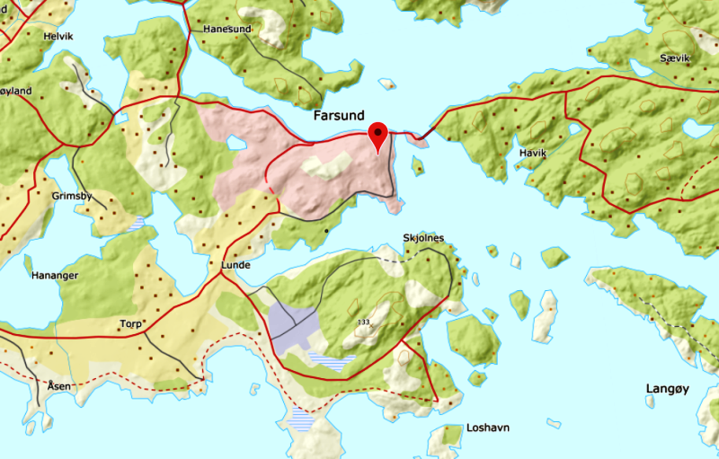 Landkarte von Farsund