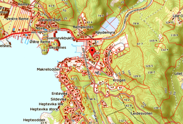Karte von Svennevik