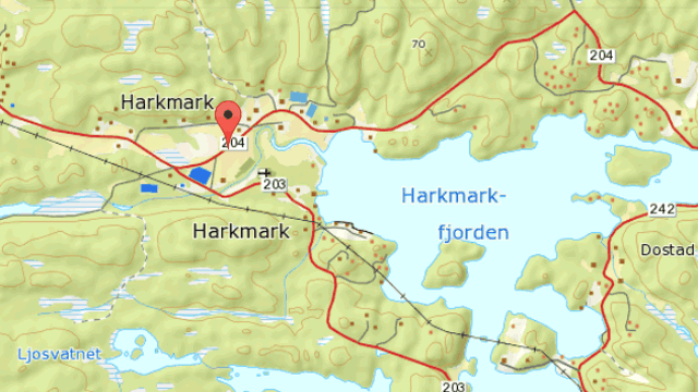 Karte von Harkmark in Südnorwegen