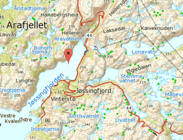 Karte vom Jøssingfjord