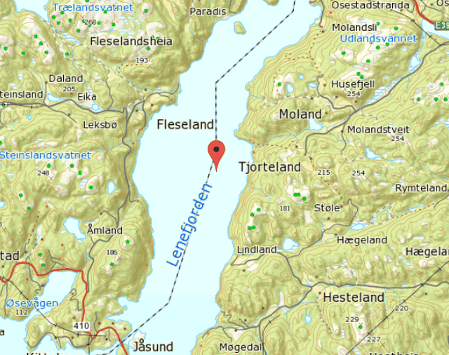 Karte vom Lenefjord