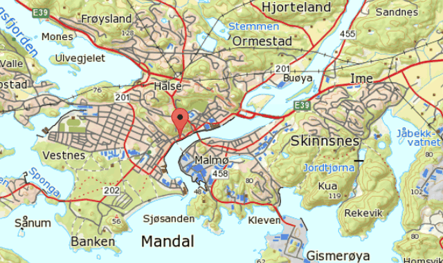 Karte von Mandal