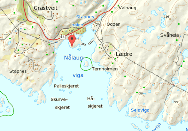 Karte von Odden Nålaugviga