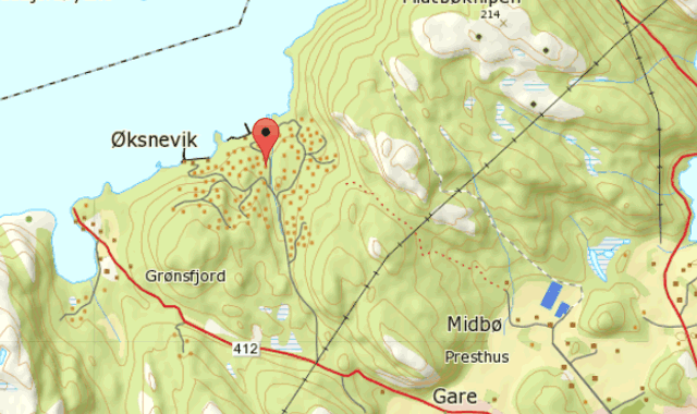 Karte von Øksnevik