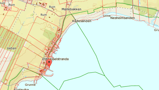 Karte von Østhasselstrand