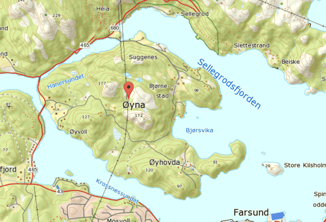 Karte von Øyna