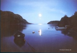 Mondschein über dem Berefjord.